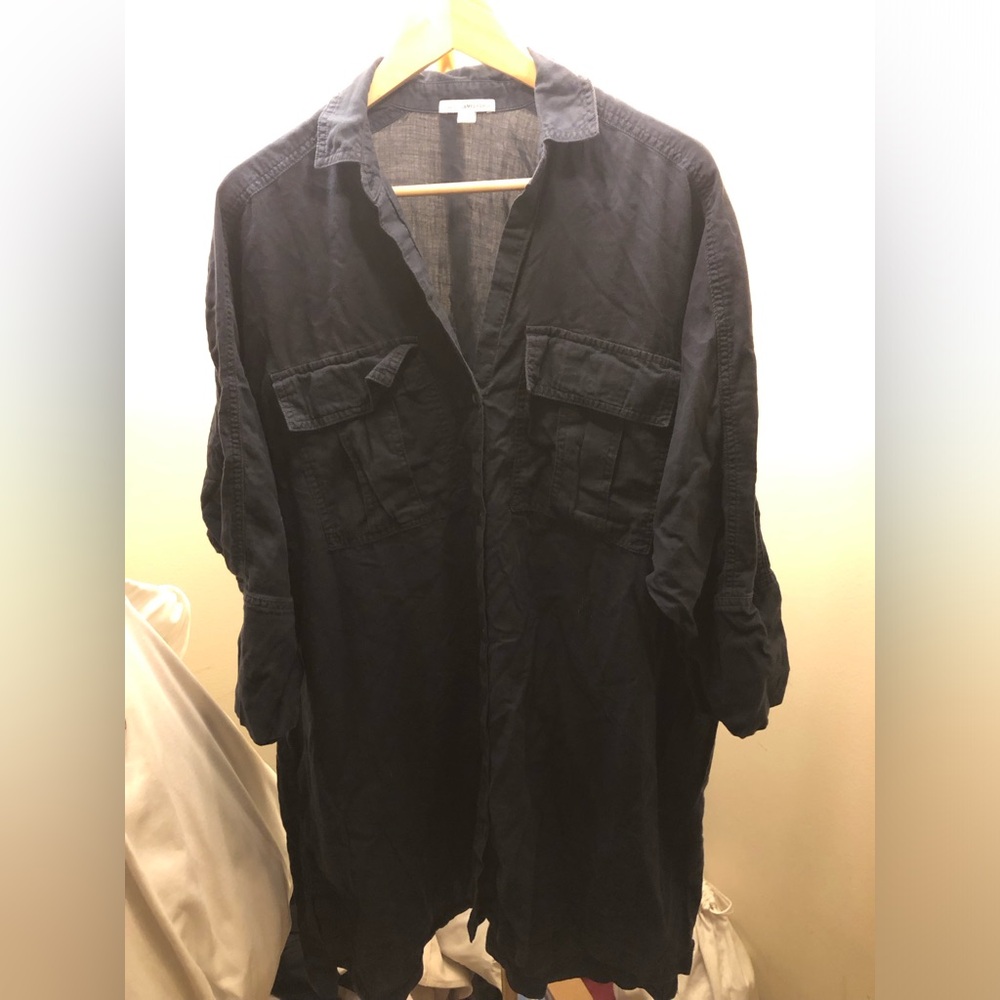 James Perse Black Shirt Dress